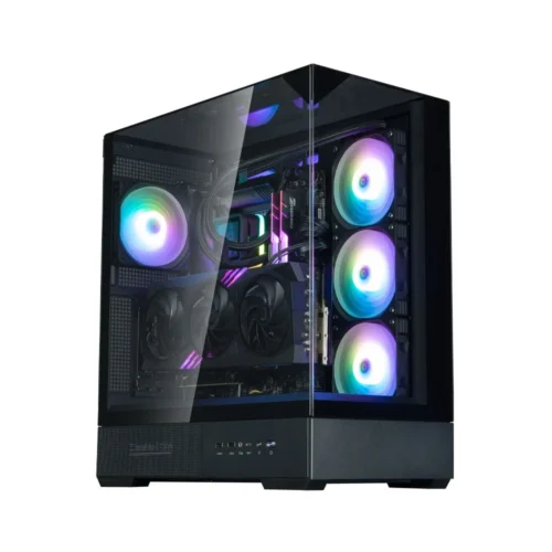 Zalman кутия за компютър P40 Prism Mid-Tower Tempeчервен Glass