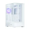 Zalman кутия за компютър P40 Prism Mid-Tower Tempeчервен Glass бял