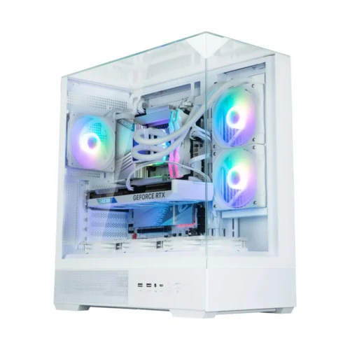 Zalman кутия за компютър P40 Prism Mid-Tower Tempeчервен Glass