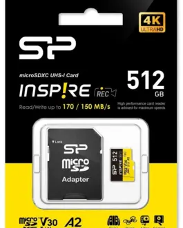 Alternative view of Silicon Power памет card microSDXC Inspire 512GB UHS-I U3 A2 V30 4K TLC