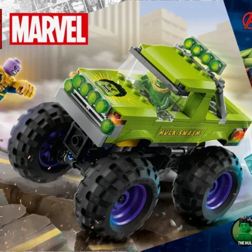 LEGO Blocks Super Heroes 76312 The Hulk Truck vs. Thanos