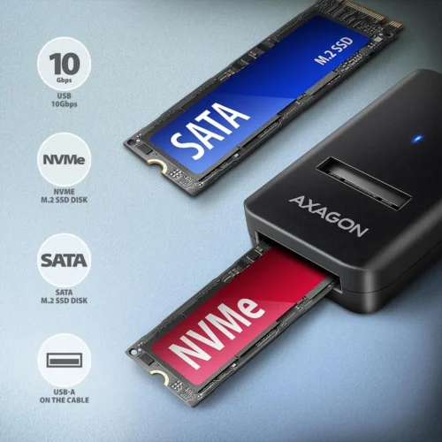 Alternative view of AXAGON адаптер Gen 2 M.2 NVMe/SATA SSD AMD2-AM USB-A