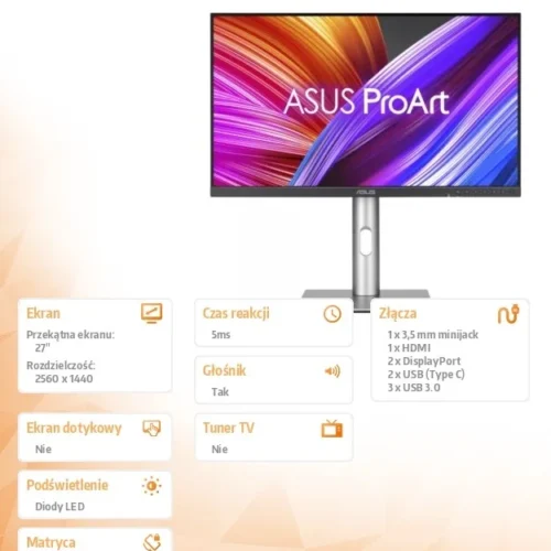 Alternative view of Asus Monitor 27 инча PA278CFRV IPS QHD 100Hz HDMI DP