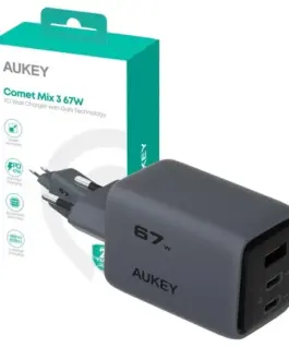 AUKEY Comet Mix 3 мрежово зарядно 67W 3xUSB PA-C3