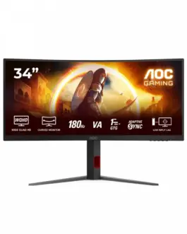 AOC Monitor CU34G4 34 inches 180Hz Curved VA HDMIx2 DP HAS