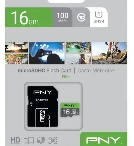 PNY памет card microSDHC Elite 16GB P-SDU16GU185GW-GE