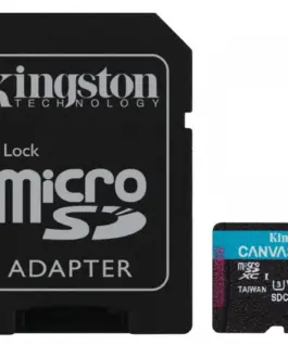 Kingston microSD 64GB CanvasGo! Plus 200MB/s A2 U3 V30 + адаптер