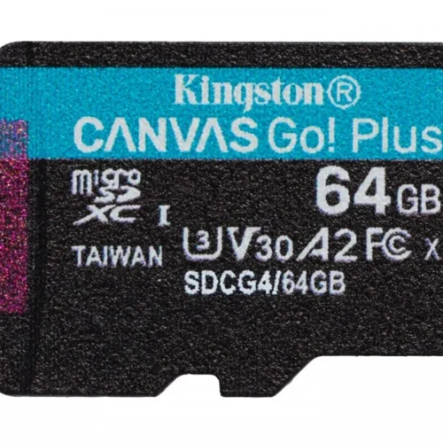 Kingston microSD 64GB CanvasGo! Plus 200MB/s A2 U3 V30 + адаптер
