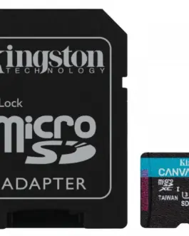 Kingston microSD 128GB CanvasGo! Plus 200MB/s A2 U3 V30 + адаптер