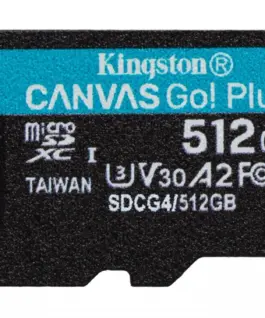 Kingston microSD 64GB CanvasGo! Plus 200MB/s A2 U3 V30 + адаптер