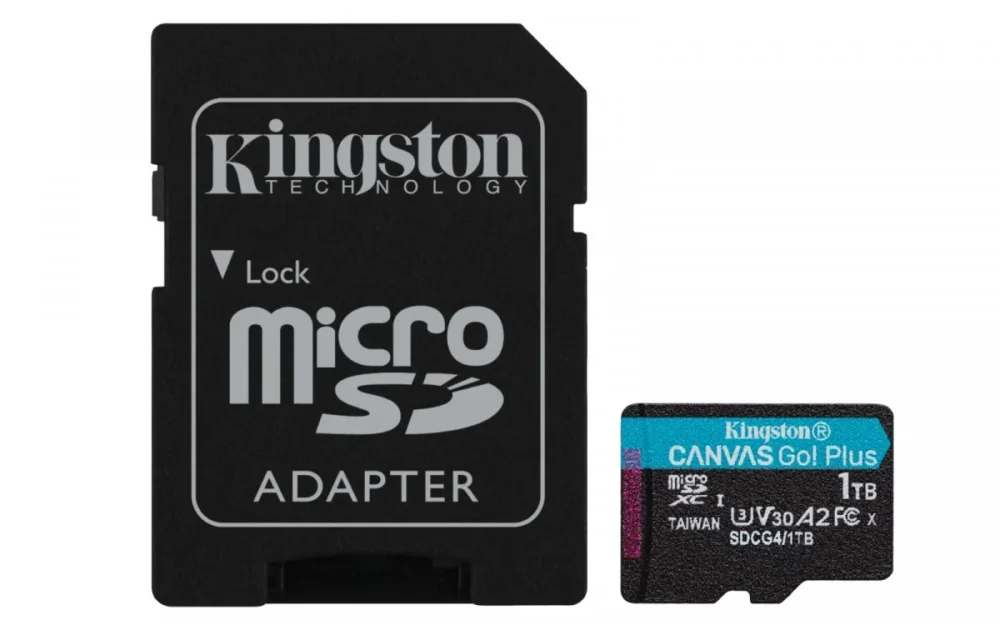 Kingston microSD 1TB CanvasGo! Plus 200MB/s A2 U3 V30 + адаптер