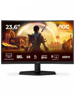 Alternative view of AOC Monitor C24G42E 23.6 inches 180Hz Curved VA HDMIx2 DP