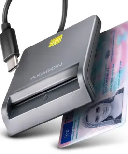 AXAGON CRE-SM3TC smart card reader USB-C 1.2m кабел