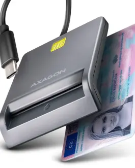 AXAGON CRE-SM3TC smart card reader USB-C 1.2m кабел
