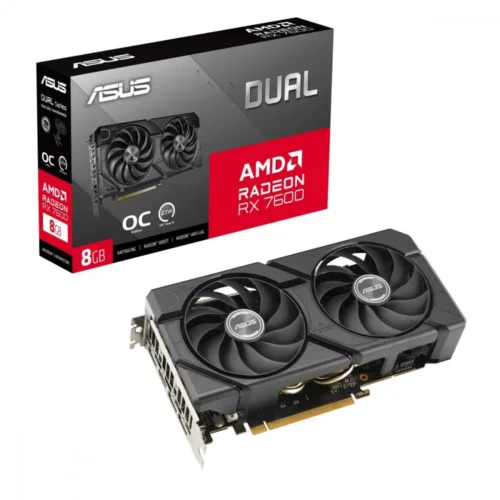 Asus видео карта Dual Radeon RX 7600 EVO OC Edition 8GB GDDR6