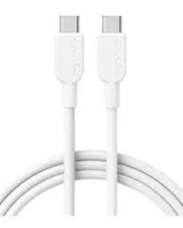 Anker кабел USB-C to USB-C 0.9m 240W оплетка бял