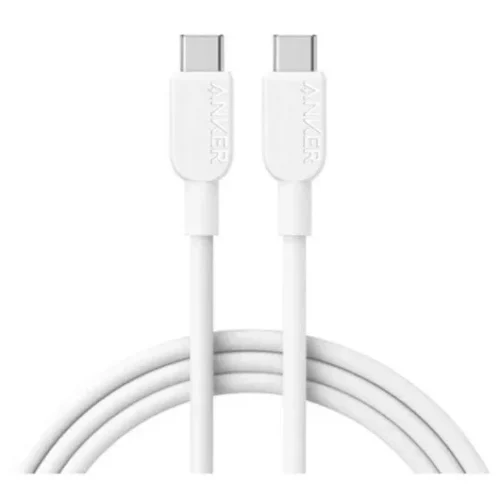 Anker кабел USB-C to USB-C 0.9m 240W оплетка бял