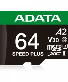 Alternative view of Adata microSD Speed Plus card 64GB UHS1 U3 V30 A2 160/140 MB/s