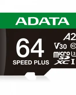 Alternative view of Adata microSD Speed Plus card 64GB UHS1 U3 V30 A2 160/140 MB/s