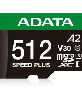 Alternative view of Adata microSD Speed Plus card 512GB UHS1 U3 V30 A2 180/160 MB/s