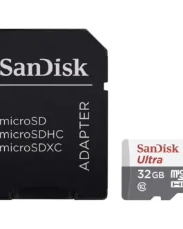 Карта памет SanDisk Ultra microSDHC 32GB + SD Adapter 100MB/s Class 10 UHS-I
