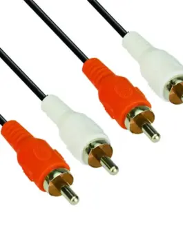 VCom Аудио Кабел RCA 2x M / RCA 2x M - CV022-1.5m
