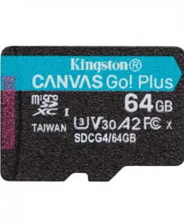 Kingston памет card microSD 64GB Canvas Go! Plus 200MB/s A2 U3 V30