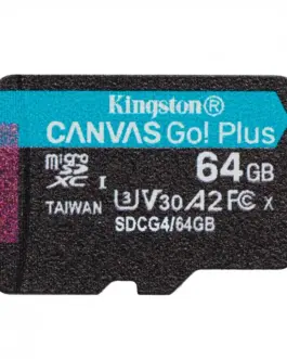 Kingston памет card microSD 64GB Canvas Go! Plus 200MB/s A2 U3 V30