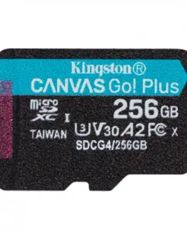 Kingston памет card microSD 256GB Canvas Go! Plus 200MB/s A2 U3 V30