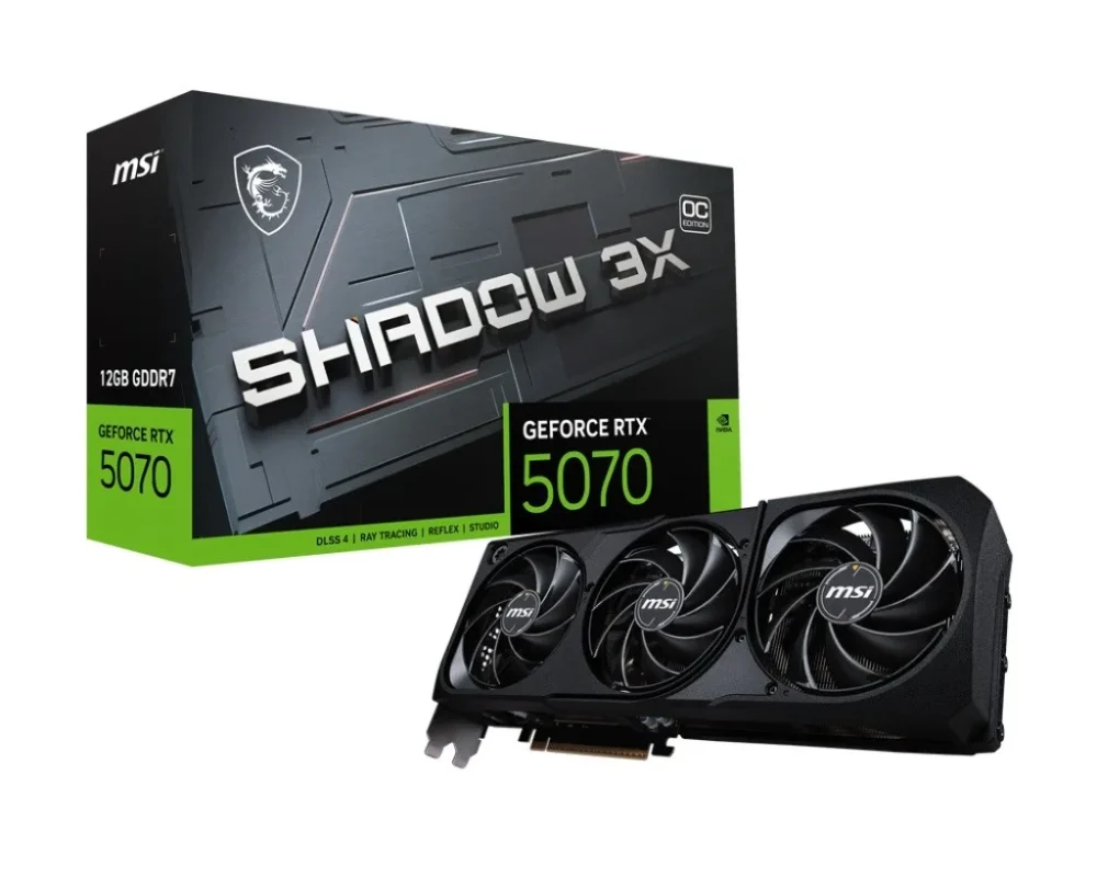 MSI видео карта GeForce RTX 5070 12G SHADOW 3X OC GDDR7 192bit HDMI/DP