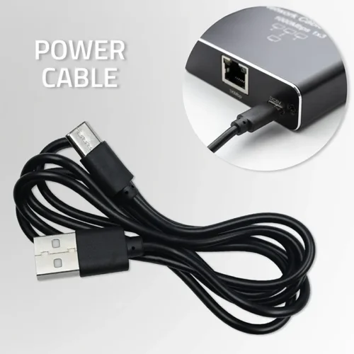 Qoltec Splitter Ethernet mini SWITCH 1×3 RJ45 USB C