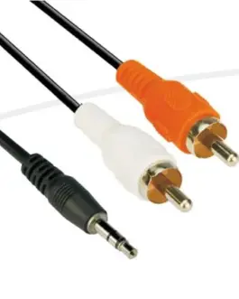 VCom Аудио Кабел 3.5mm Stereo M / 2x RCA M - CV212-3m