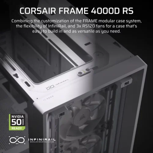 Alternative view of Corsair FRAME 4000D RS бял Mid Tower ATX