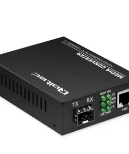 Qoltec Media конвертор SWITCH Ethernet 1x RJ45 1x SFP