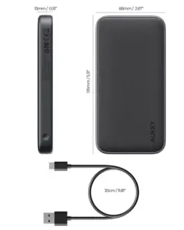 Alternative view of AUKEY AUKEY PB-Y46 външна батерия 10000 mAh 2xUSB 15W LED
