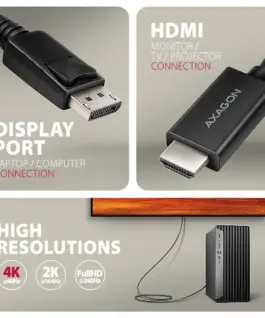 Alternative view of AXAGON RVD-HI20C2 адаптер acti ve DP - HDMI 4K 60Hz