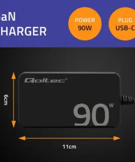 Alternative view of Qoltec зарядно 90W PD 5V 20V 4.5A USB C 3.1