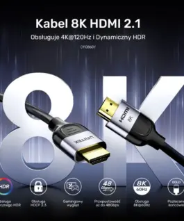 Alternative view of Unitek HDMI кабел 2.1 8K 60HZ 3m, C11086GY01-3M