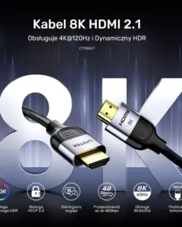 Alternative view of Unitek HDMI кабел 2.1 8K 60HZ 3m, C11086GY01-3M