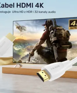 Alternative view of Unitek HDMI кабел 2.0 4K 60Hz бял, C11090AWH03-2M