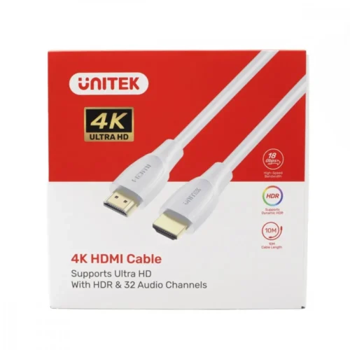 Alternative view of Unitek HDMI кабел 2.0 4K 60Hz бял, C11090AWH03-3M