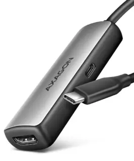 AXAGON RVC-HI8KPD USB-C HDMI 8K адаптер ALU PD 100W