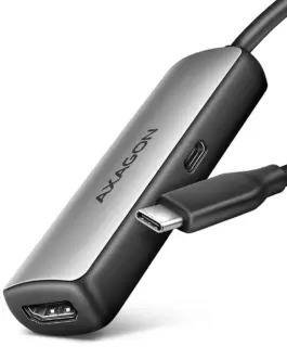AXAGON RVC-HI8KPD USB-C HDMI 8K адаптер ALU PD 100W