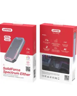 Alternative view of Unitek Enclosure M.2 NMVe/SATA, 10 Gbps, RGB, S1210B