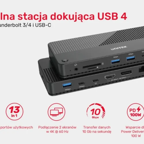 Alternative view of Unitek Dock station 12in1, USBC ,HDMI 2.1,USB 4, D1079A