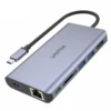 Unitek HUB USB-C 2x USB 3.1 HDMIDP RJ45 SD;D1056