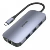 Unitek HUB USB-C 9in1 USB-C HDMI PD 100WSD; D1071