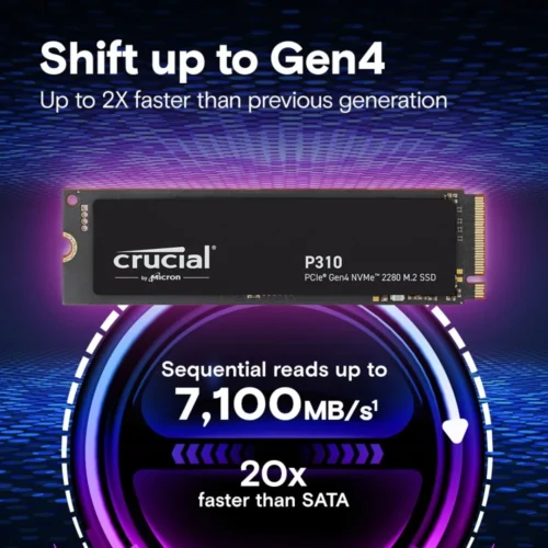 Alternative view of Crucial SSD P310 4TB M.2 NVMe PCIe 4.0 2280 7100/6000