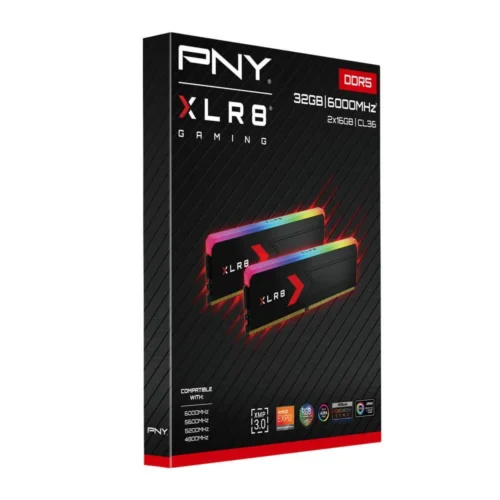 Alternative view of PNY памет DDR5 XLR8 RGB 64GB (2x32GB) 6000 C30