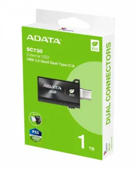 Alternative view of Adata външен SSD SC730 1TB USB 3.2C/A 600/600MB/s черен